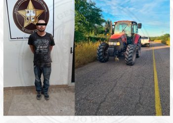 FGJES ejecuta orden de aprehensión contra Juan Manuel “N” por robo agravado de maquinaria agrícola en el Valle del Yaqui