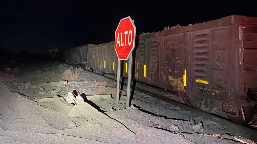 Tren carguero procedente de Puerto Peñasco se descarrila en Caborca y provoca millonarias pérdidas