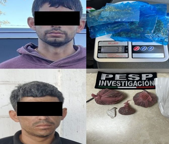 Acciones de prevención de la Policía Estatal derivan en aseguramiento de dos personas en Hermosillo