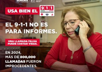 Invita SSP Sonora a utilizar bien la línea de emergencias 9-1-1