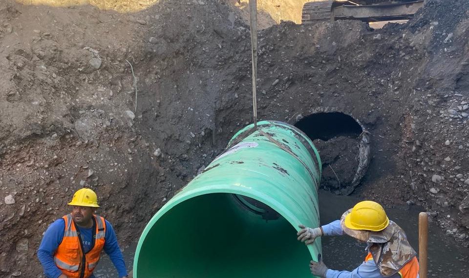 Avanza Agua de Hermosillo trabajos del Colector Vado del Río