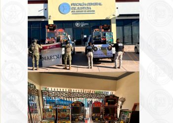 AMIC en operativo conjunto en Guaymas asegura once máquinas tragamonedas