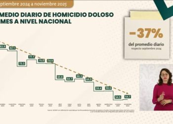 Baja 37% promedio diario de homicidio doloso en 14 meses: SESNSP