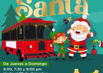 Invitan al recorrido especial del Trolebús Navideño rumbo a la Casa de Santa Claus
