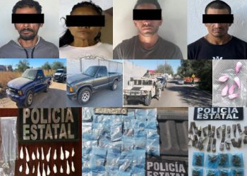 Detiene Policía Estatal a hombres y mujeres por posesión de narcótico en operativo Hermosillo