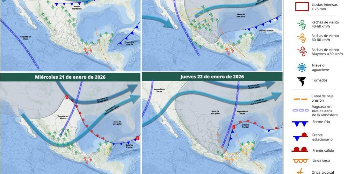 Protección Civil alerta por lluvias y frío en Sonora