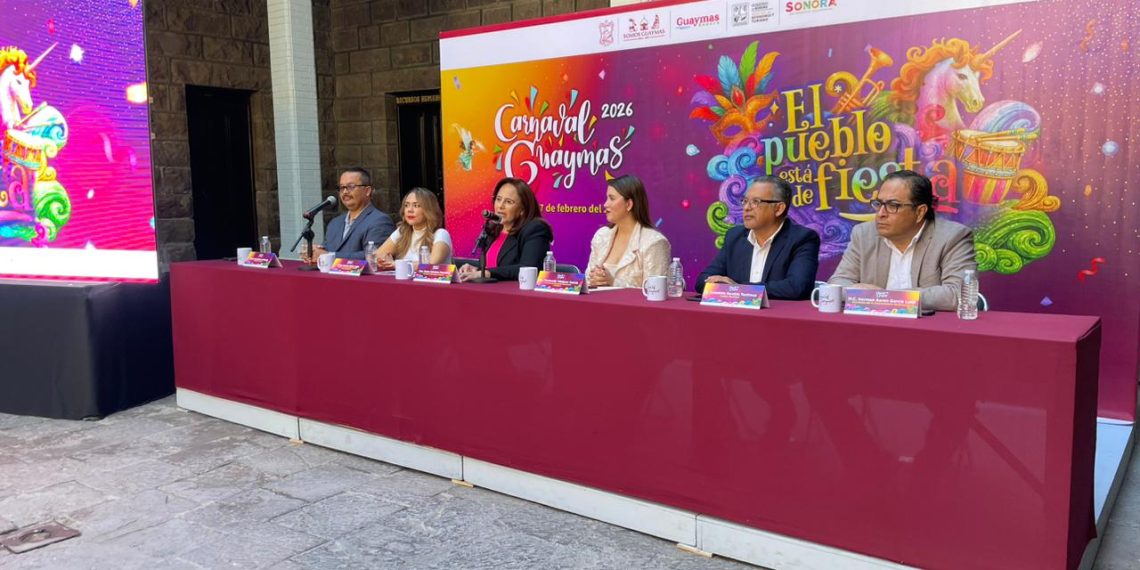 Presenta Ayuntamiento de Guaymas cartelera del Carnaval Guaymas “El pueblo está de fiesta”.