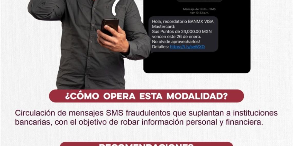 Unidad Cibernética emite alerta preventiva por mensajes SMS falsos que suplantan a bancos