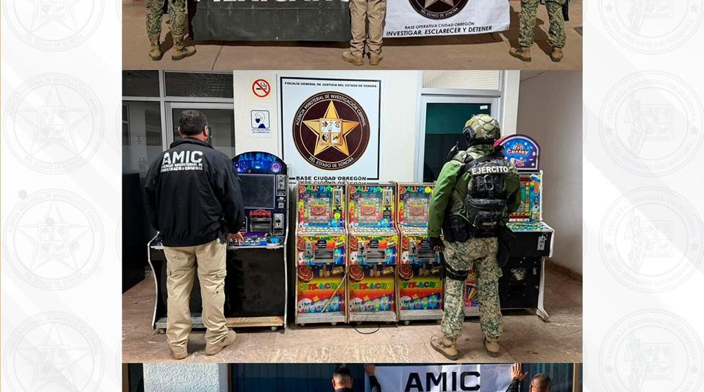 Aseguran 33 maquinas tragamonedas en 5 municipios