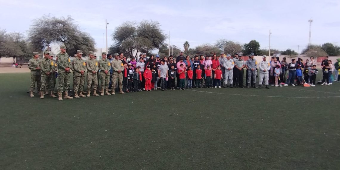 Ejército Mexicano y Guardia Nacional realizan jornada de labor social en el Poblado Miguel Alemán