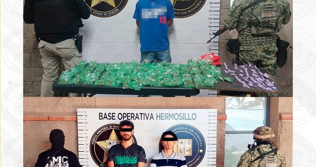 Operativo conjunto AMIC-DEFENSA desarticula dos puntos de narcomenudeo en Hermosillo