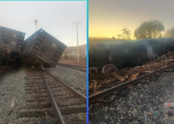 Se descarrila tren que trasportaba jarabe de maíz a la entrada de Nogales