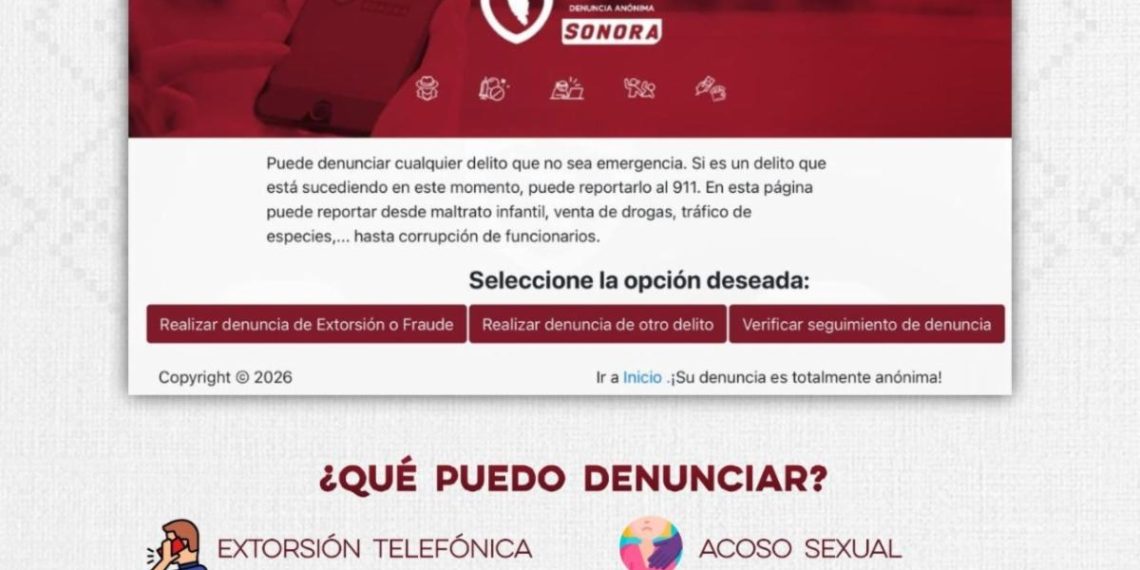 Denuncia anónima ciudadana contribuye a la investigación de delitos: SSPC Sonora