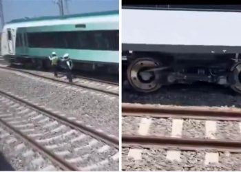 Descarrila vagón de Tren Maya en Yucatán