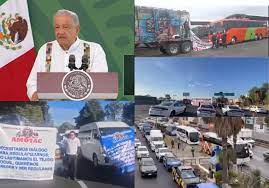 Paro nacional de transportistas tiene “propósitos politiqueros”: AMLO