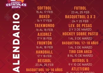 Anuncian el calendario de la Codeson Estatales 2024