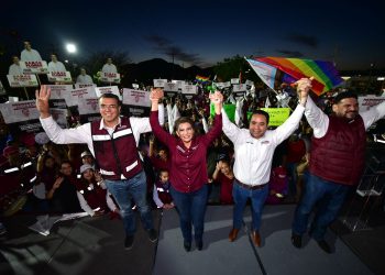 Los candidatos al senado por Morena, Lorenia Valles y Heriberto Aguilar se comprometen a festejar en Guaymas el triunfo electoral&nbsp;