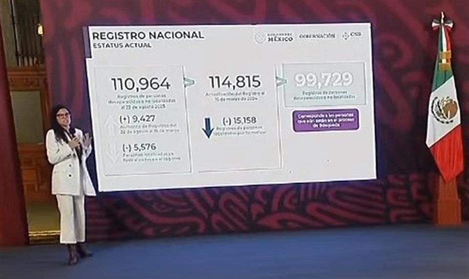Registra Gobierno casi 100 mil desaparecidos