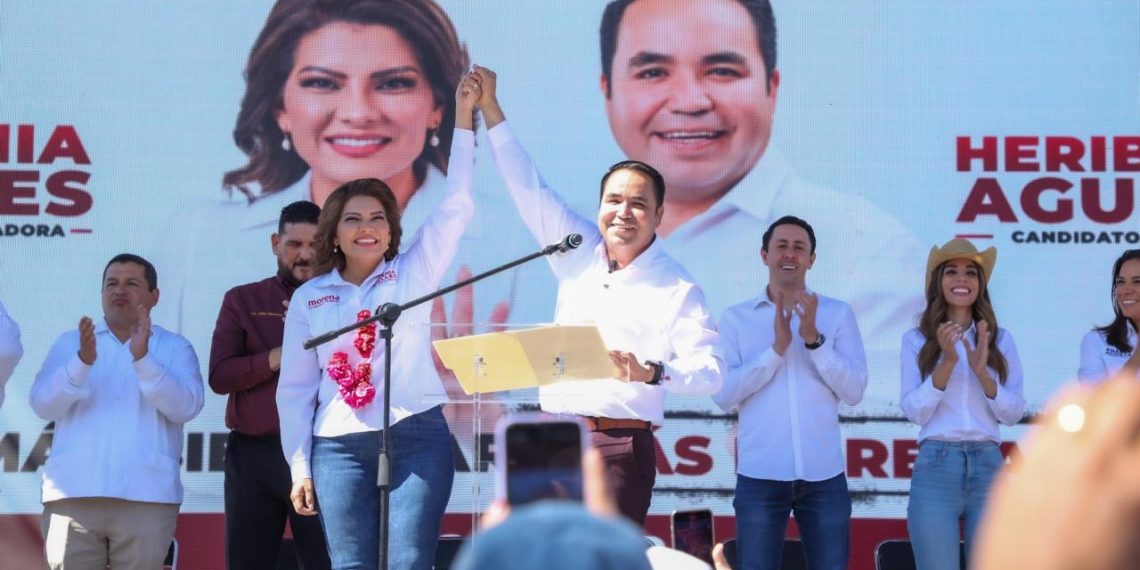 Arranca la fórmula ganadora de Morena, Lorenia Valles y Heriberto Aguilar el camino al Senado de la República.