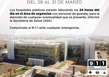 Hospitales públicos contarán con guardias en el área de urgencias: Salud Sonora