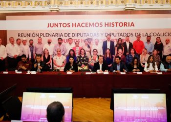 Realizan Diputados de la coalición Juntos Hacemos Historia, reunión plenaria&nbsp;