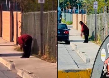 Captan a caníbal comiendo pierna humana a plena luz del día en California