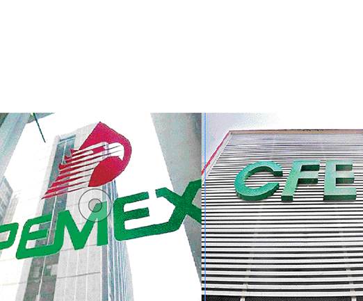 Se hunden utilidades de la CFE y Pemex
