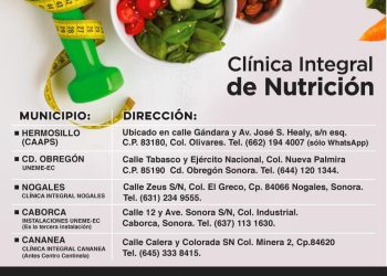 El estado de Sonora cuenta con cinco Clínicas Integrales de Nutrición