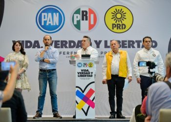 Alejandro Moreno advierte que el gobierno de Morena y sus aliados se quieren robar la elección