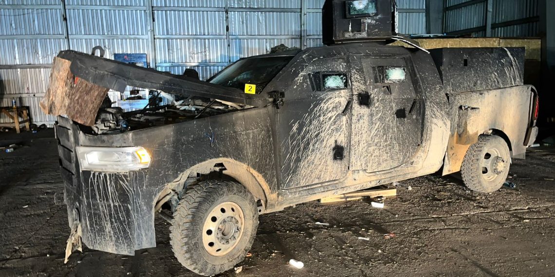 Aseguran AMIC y SEDENA taller utilizado para blindar vehículos tipo “monstruo”