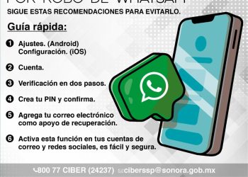 Unidad Cibernética emite recomendaciones para prevenir el robo de WhatsApp