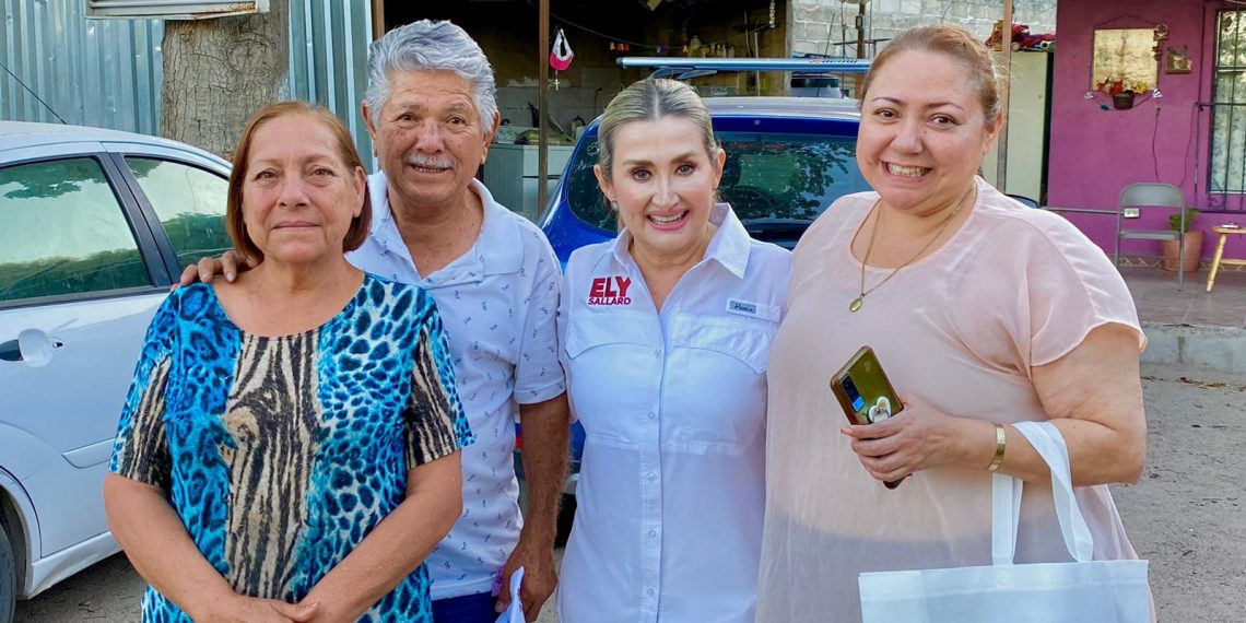 Ely Sallard candidata a diputada local por el Distrito 8 lleva sus propuestas de campaña a la Colonia El Ranchito