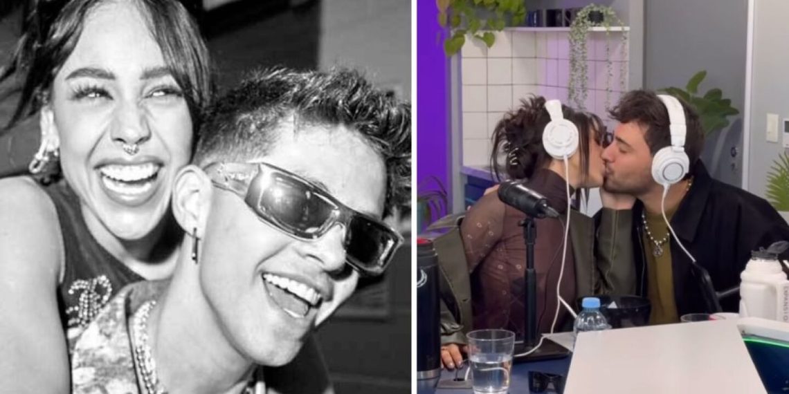 Danna desata rumores de ruptura con Alex Hoyer tras besar a conductor argentino