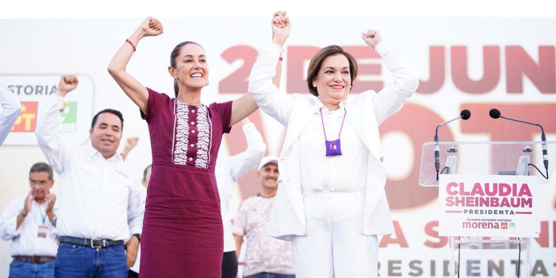 25 mil personas acompañan en cierre de campaña a Claudia Sheinbaum y María Dolores Del Río