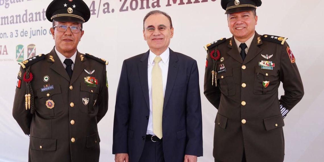 Encabeza Gobernador Durazo toma de protesta del nuevo comandante de la Cuarta Zona Militar