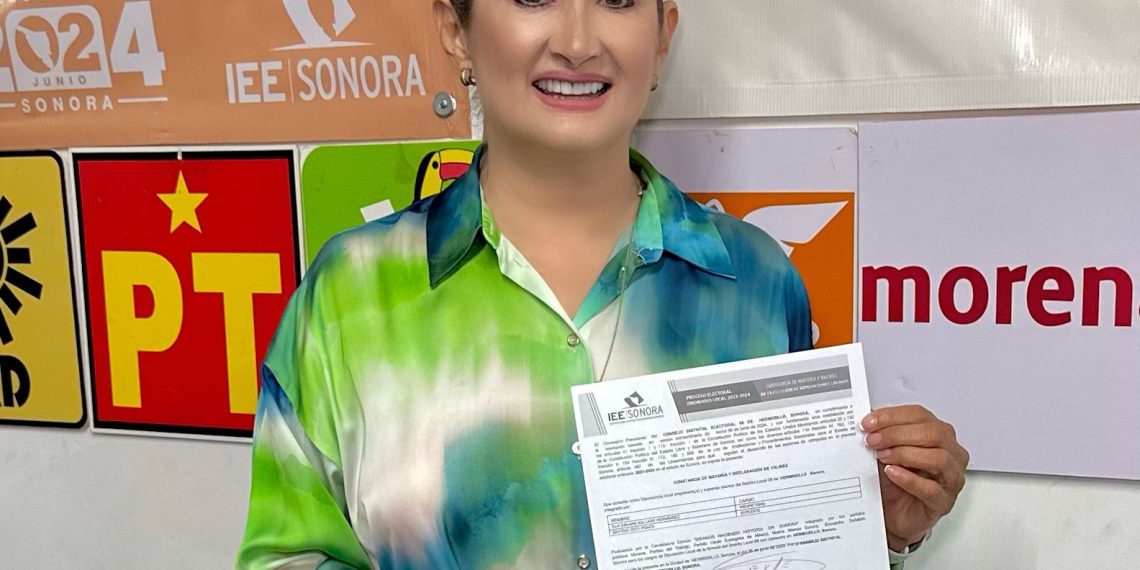 Recibe Ely Sallard constancia que la acredita como Diputada electa para el periodo 2024-2027