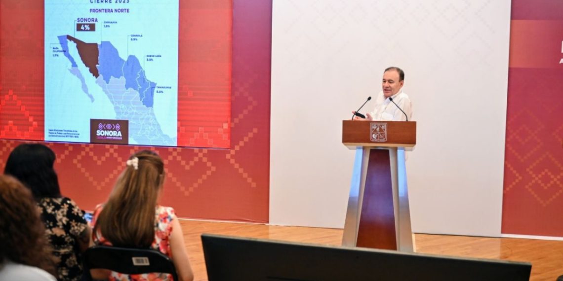 Registra Sonora mayor crecimiento laboral en la frontera norte