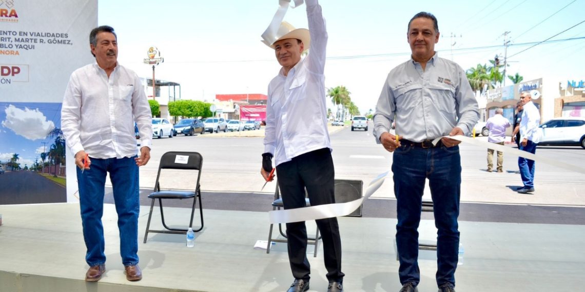 Entrega Gobierno de Sonora rehabilitación de vialidades en Cajeme