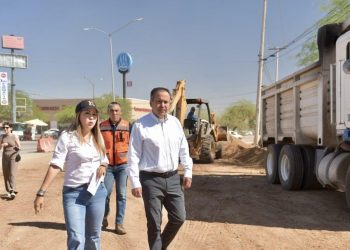 Supervisa “Toño” Astiazarán rehabilitación del bulevar Cimarrón