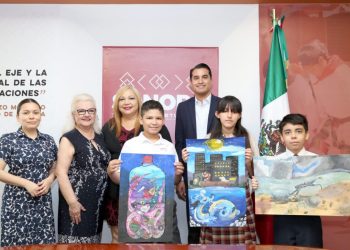 Premia SEC a ganadores estatales del 47 Concurso Nacional de Pintura Infantil “El Niño y La Mar”