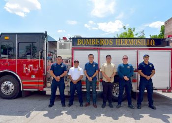 Va comitiva de bomberos de Hermosillo a capacitación internacional