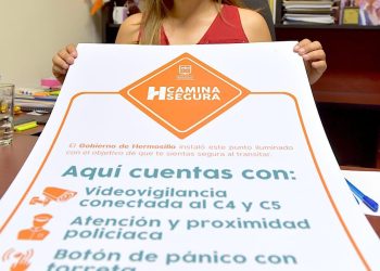 Instalan botones de seguridad en luminarias de “Camina Segura”