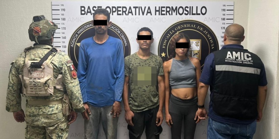 Catean domicilio en Hermosillo, detienen a tres personas y aseguran narcótico
