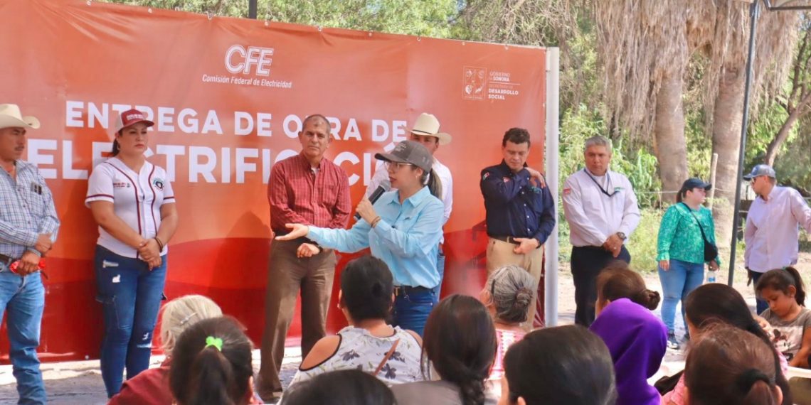 Entregan Gobierno de Sonora y CFE ampliación de red eléctrica en Pótam