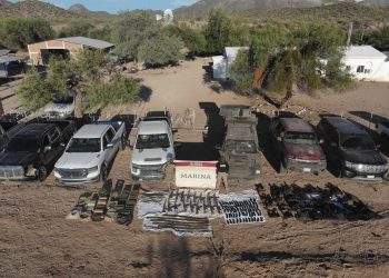 Aseguran autoridades de seguridad predio, vehículos y arsenal resultado de operativo especial