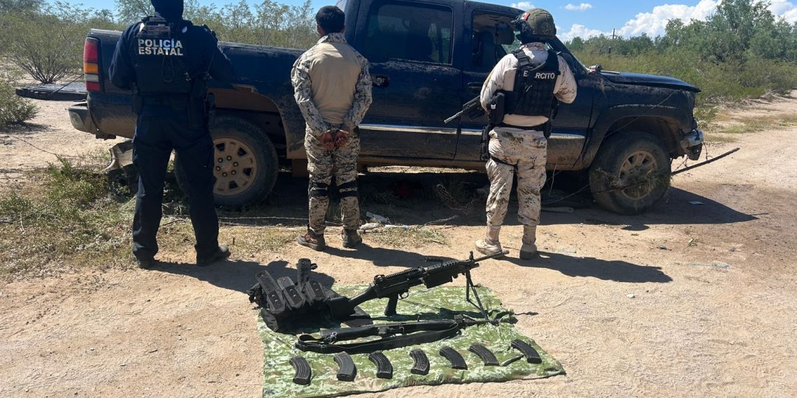 Realizan corporaciones pertenecientes a la Mesa de Seguridad operativo coordinado en El Claro, Sonora