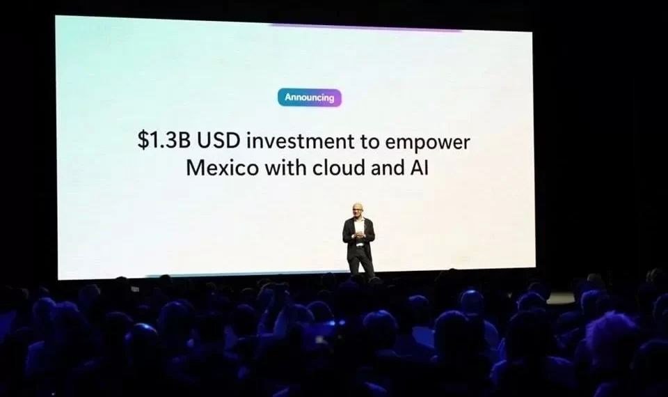 Anuncia Microsoft inversión de 1,300 mdd en México