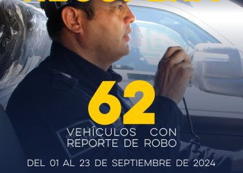 Recupera SSP 62 vehículos con reporte de robo en lo que va de septiembre