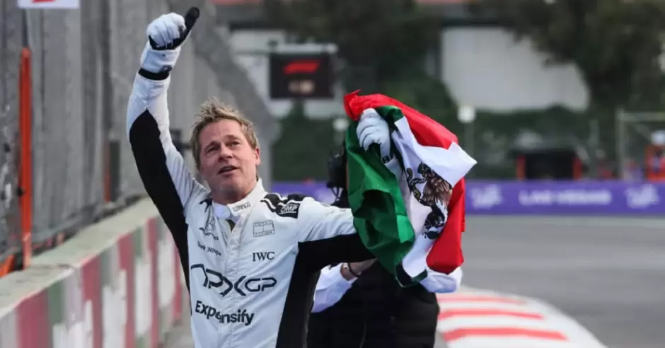 Brad Pitt asiste al GP de México para filmar escenas de su película