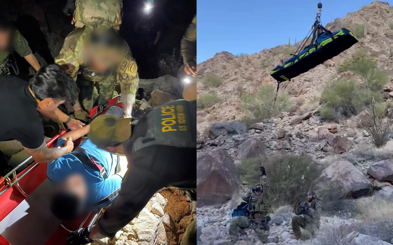 Rescatan a cinco migrantes en zona desértica de Yuma